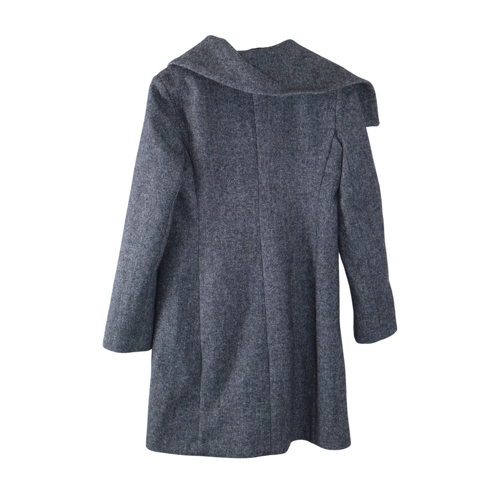 Jones New‎ York Gray Tweed Asymmetrical Collar Wool Blend Coat Womens Size 2 - Picture 3 of 7